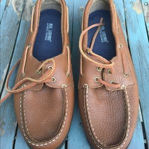 Men's Reel Legends Brown Leather Boat Shoes 7.5M